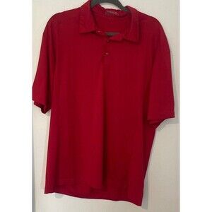 NIKE GOLF Mens Large Fit Dry Short Sleeve Polo Dark Red